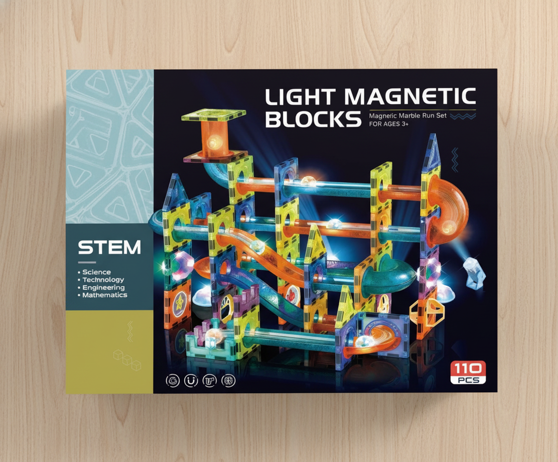 LIGHT MAGNETIC BLOCKS STEM 110EL GlowFest®